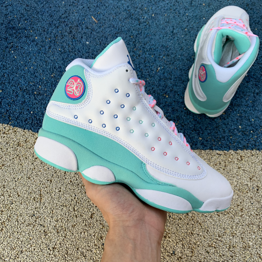 Jordan AJ13 Aurora Green 439358-100 - DopestKickz