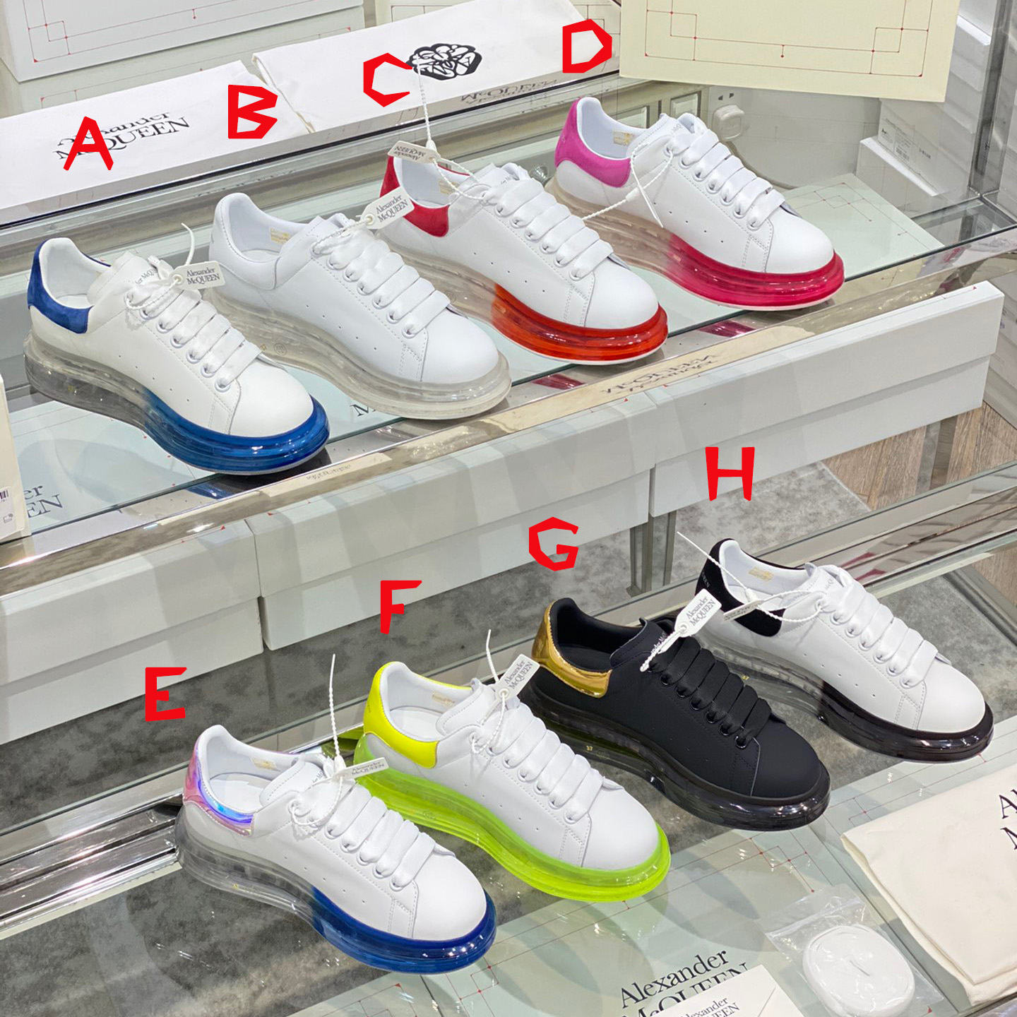 Alexander Mqueen Air Platform Leather Sneakers - DopestKickz