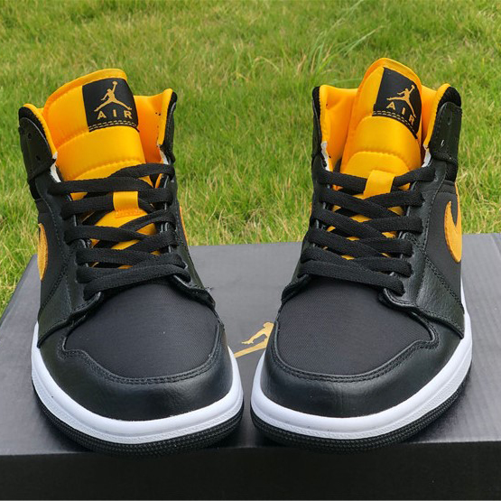 Jordan Air 1 Mid Black University Gold CI9352-001  - DopestKickz