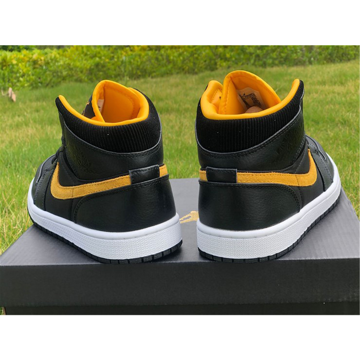 Jordan Air 1 Mid Black University Gold CI9352-001  - DopestKickz