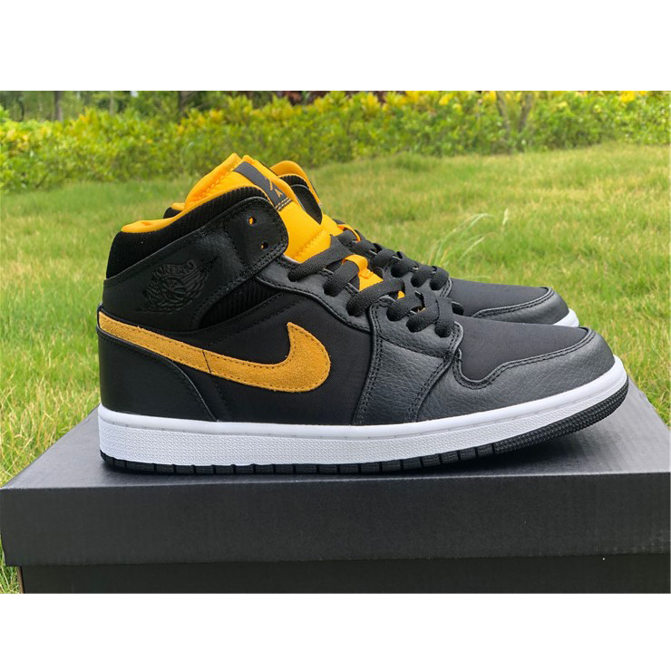 Jordan Air 1 Mid Black University Gold CI9352-001  - DopestKickz