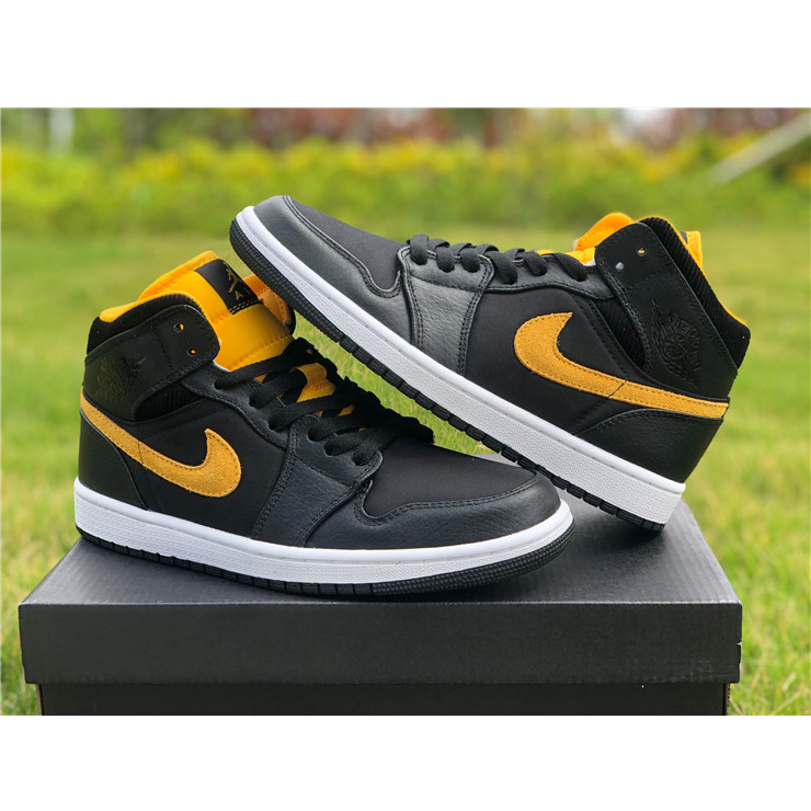 Jordan Air 1 Mid Black University Gold CI9352-001  - DopestKickz