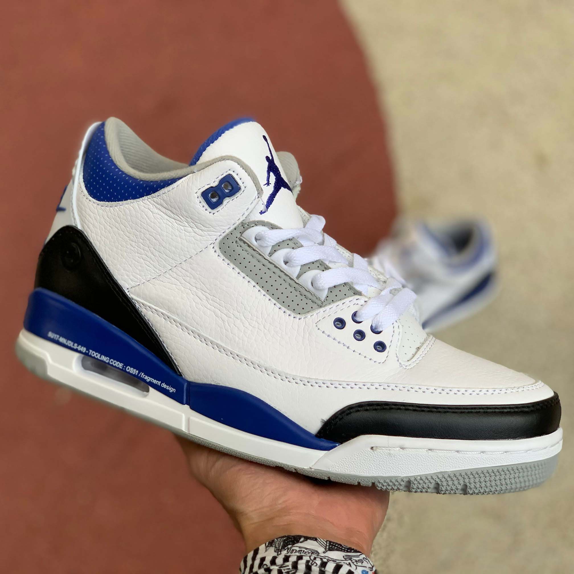 Jordan  Fragment X Air 3 White/Royal Blue-Black DA3595-040 - DopestKickz