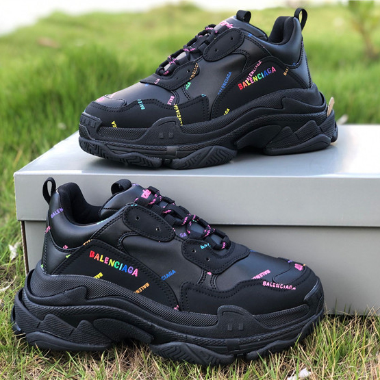Balenciaga Allover Logo Triple S Sneaker - DopestKickz