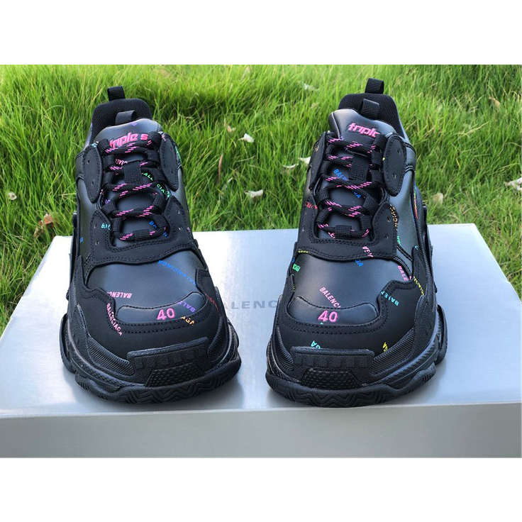 Balenciaga Allover Logo Triple S Sneaker - DopestKickz