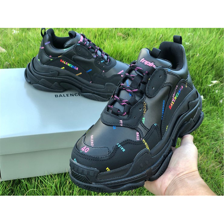 Balenciaga Allover Logo Triple S Sneaker - DopestKickz