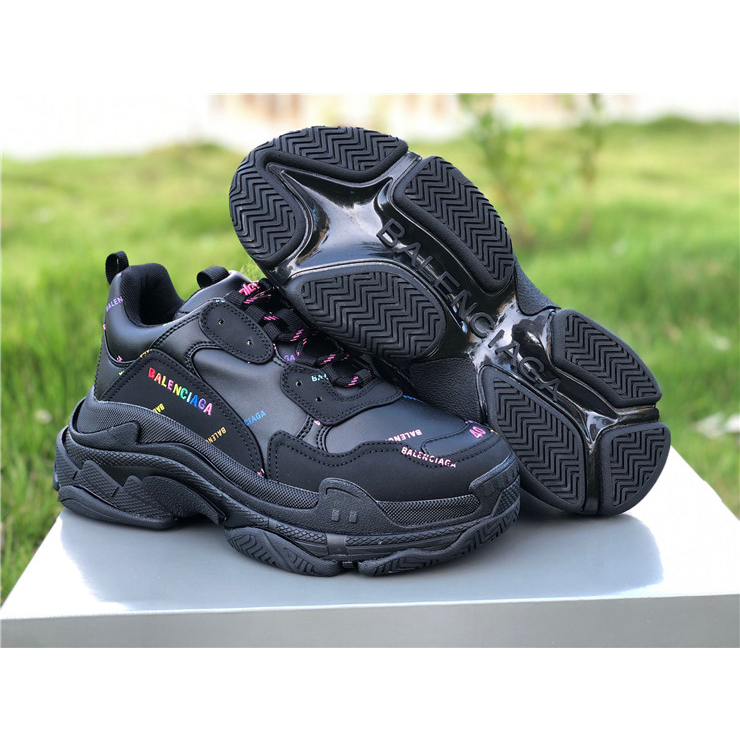 Balenciaga Allover Logo Triple S Sneaker - DopestKickz
