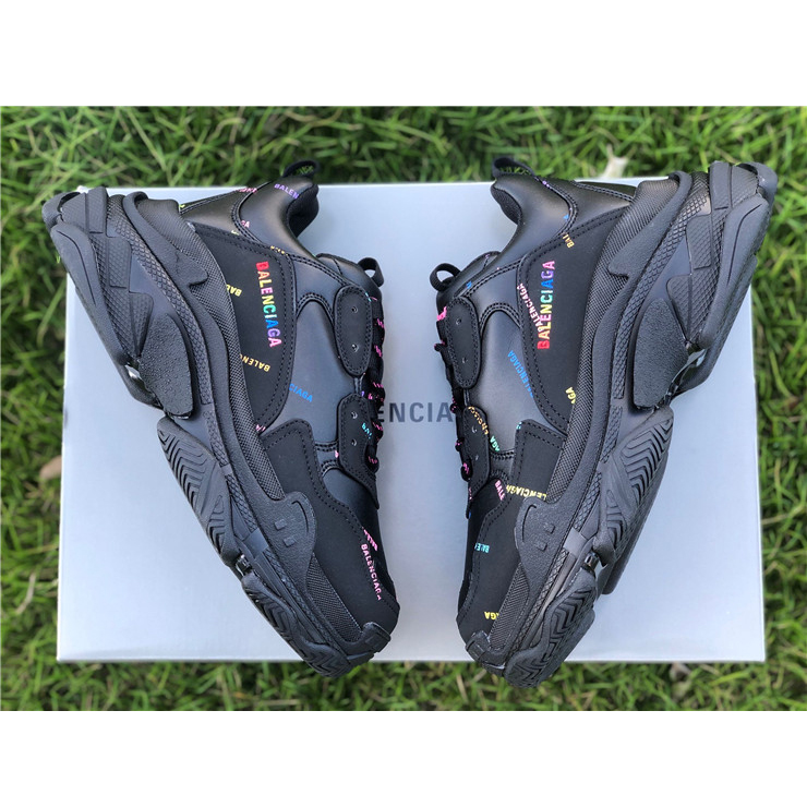 Balenciaga Allover Logo Triple S Sneaker - DopestKickz