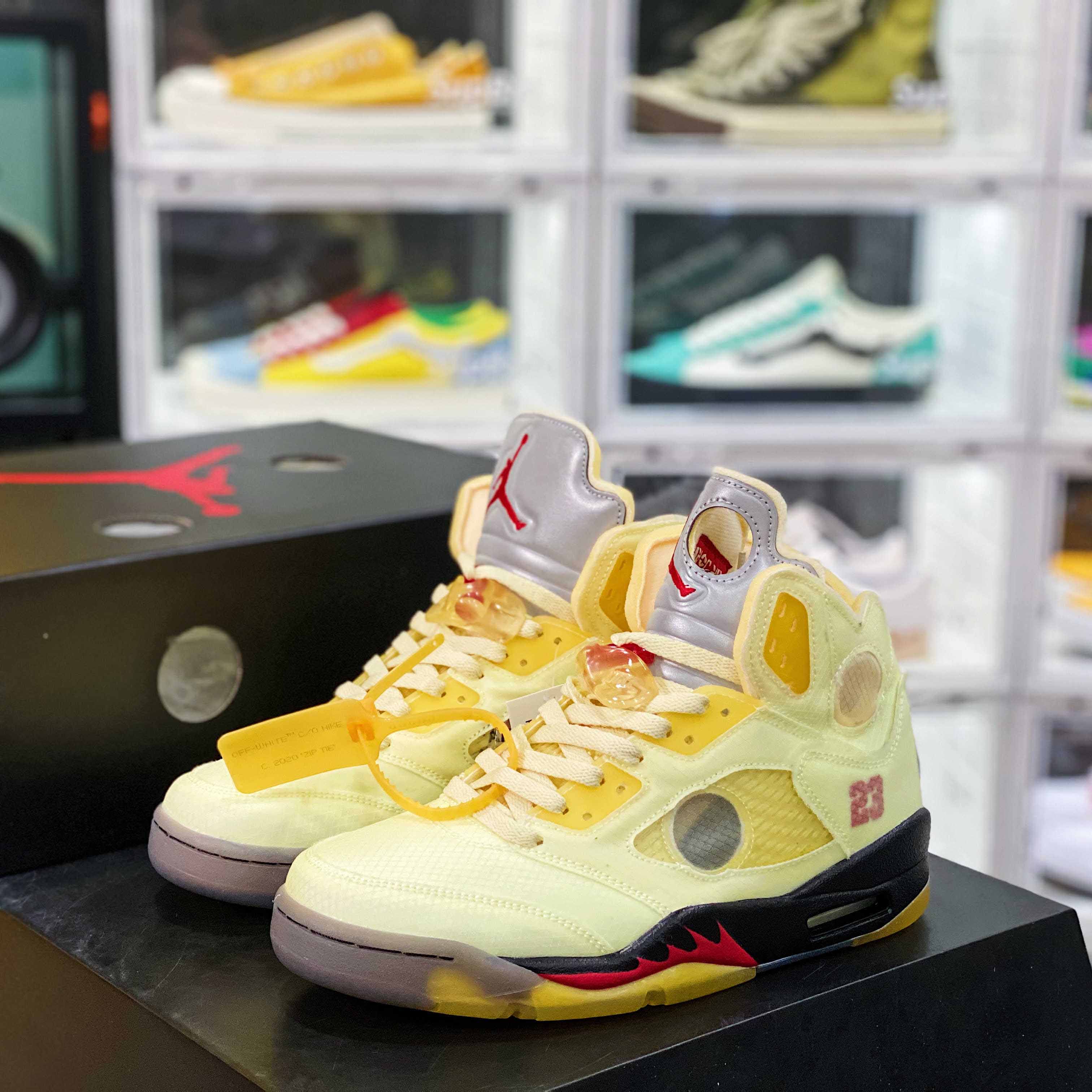 Jordan Air Retro 5 Sail OW DH8565-100 - DopestKickz