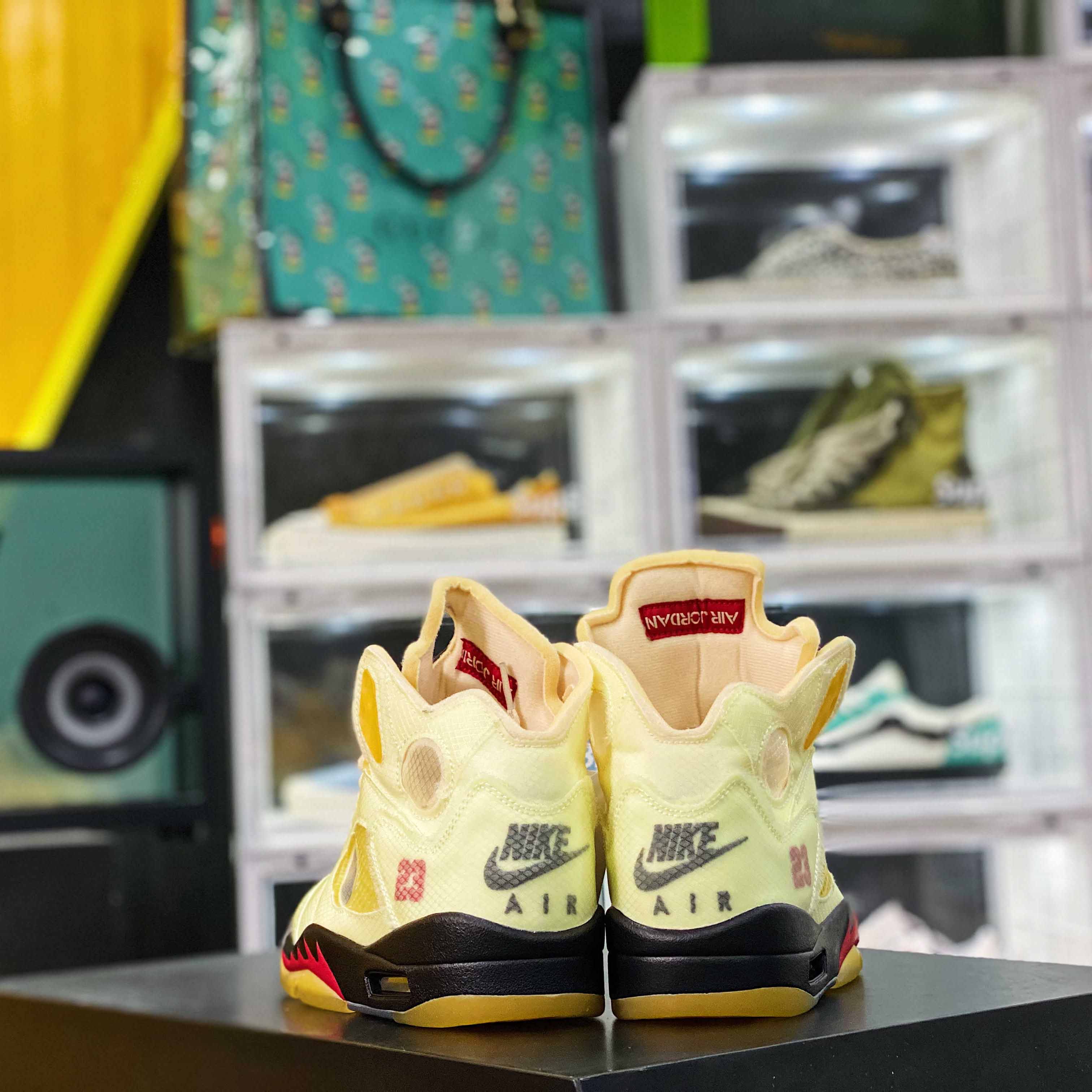 Jordan Air Retro 5 Sail OW DH8565-100 - DopestKickz