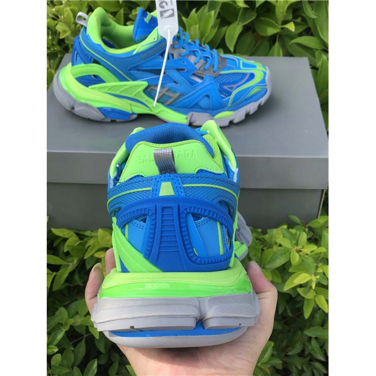Balenciaga Blue & Green Track.2 Sneakers - DopestKickz