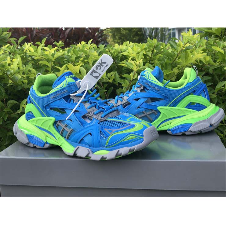 Balenciaga Blue & Green Track.2 Sneakers - DopestKickz