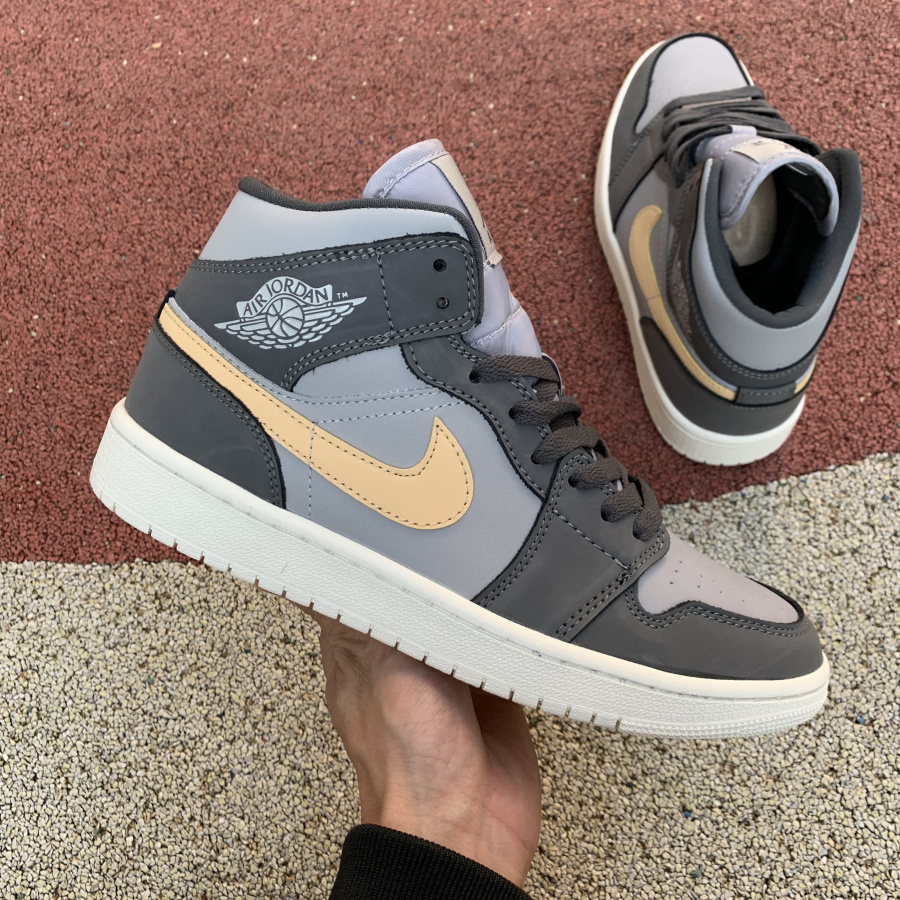 Jordan Air 1 Mid Iron Grey/White Onyx BQ6472 020 - DopestKickz