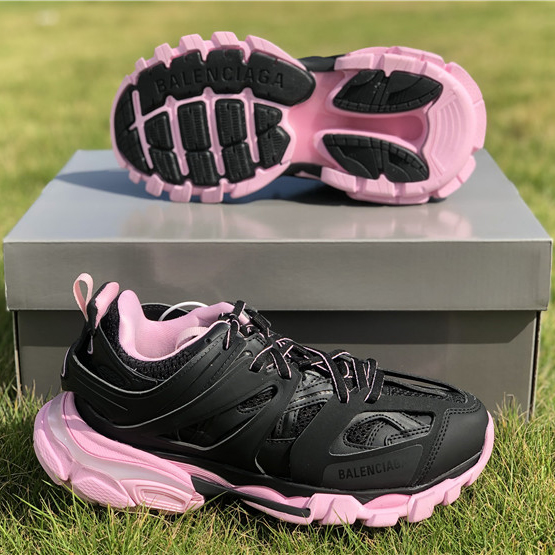 Track Sneakers "Black/Pink"  - DopestKickz