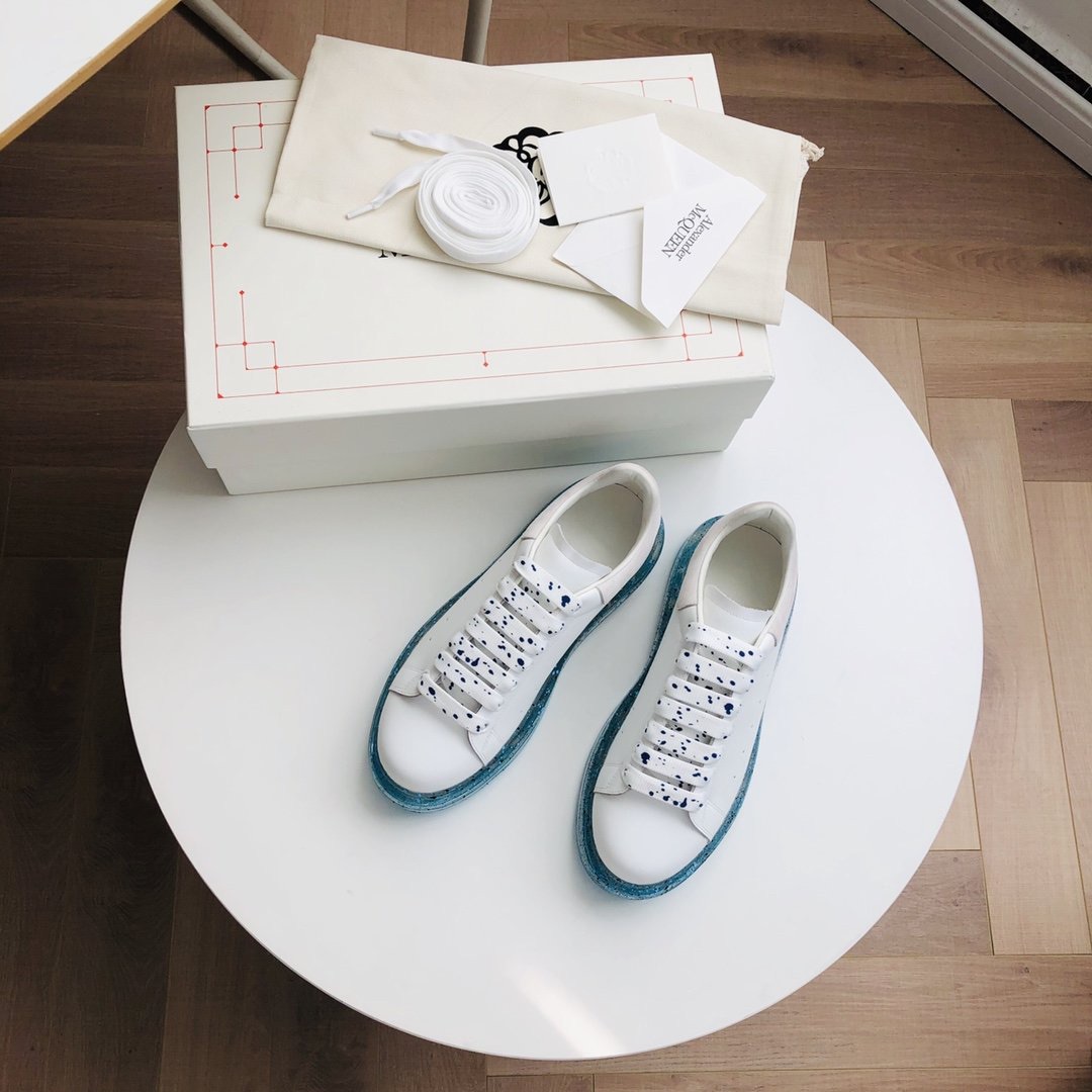 Alexander Mqueen Air Platform Leather Sneakers - DopestKickz