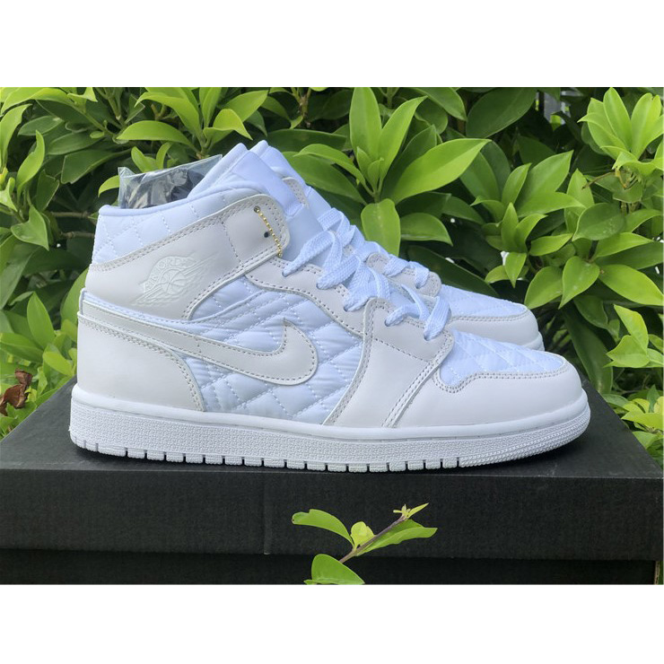 Jordan Air 1 Mid White Quilted DB6078-100 - DopestKickz