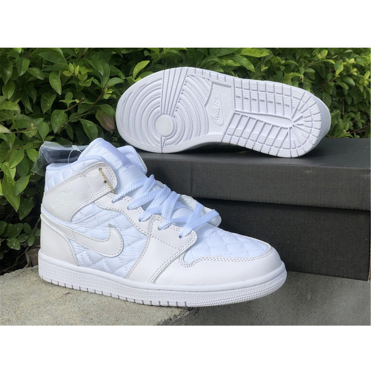 Jordan Air 1 Mid White Quilted DB6078-100 - DopestKickz