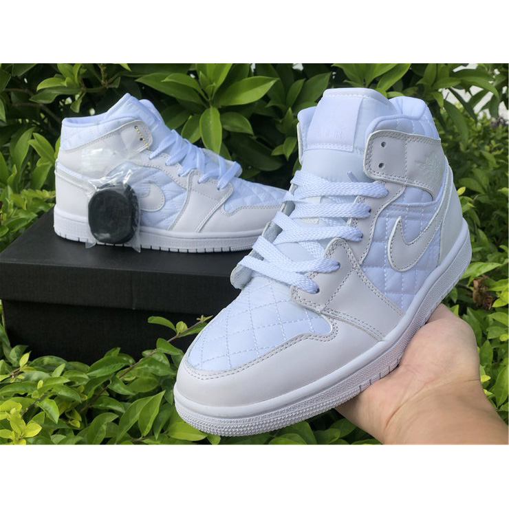 Jordan Air 1 Mid White Quilted DB6078-100 - DopestKickz