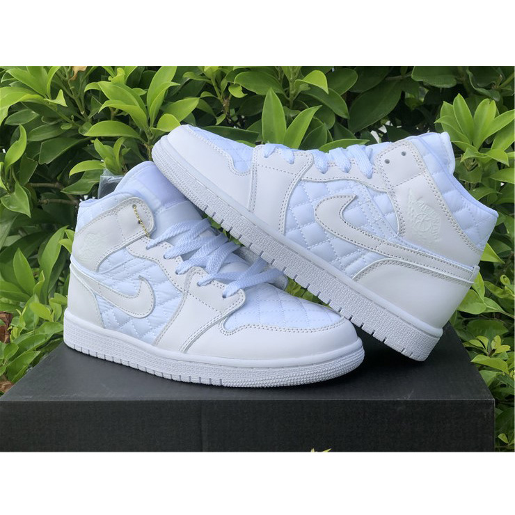 Jordan Air 1 Mid White Quilted DB6078-100 - DopestKickz
