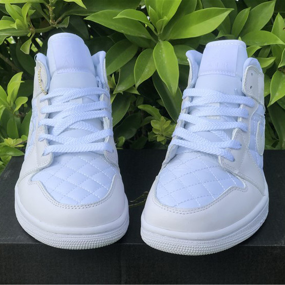Jordan Air 1 Mid White Quilted DB6078-100 - DopestKickz