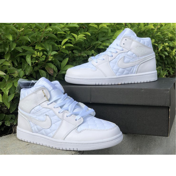 Jordan Air 1 Mid White Quilted DB6078-100 - DopestKickz