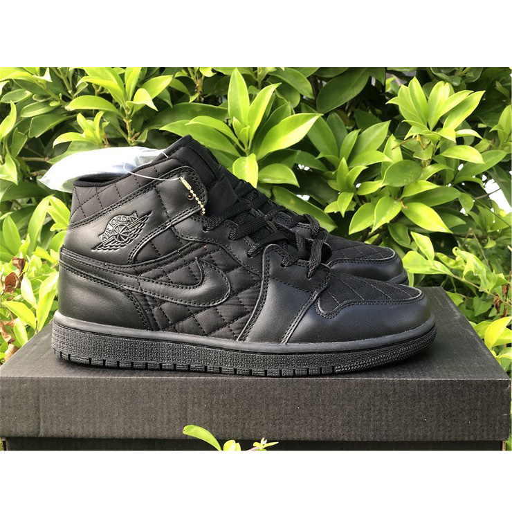 Jordan Air 1 Mid Black Quilted DB6078-001 - DopestKickz