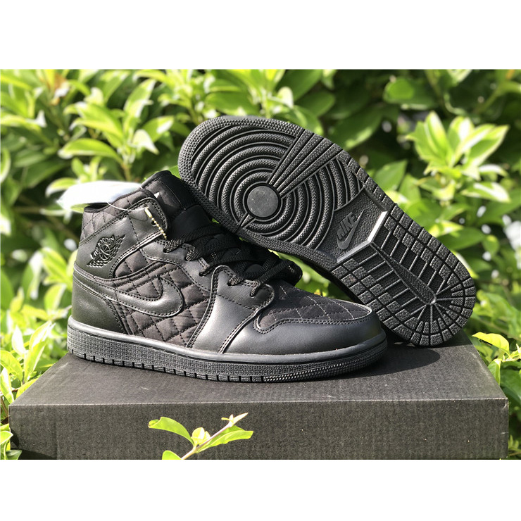 Jordan Air 1 Mid Black Quilted DB6078-001 - DopestKickz