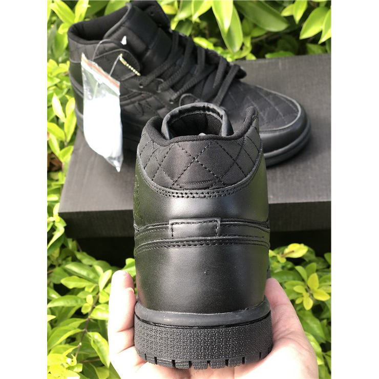 Jordan Air 1 Mid Black Quilted DB6078-001 - DopestKickz