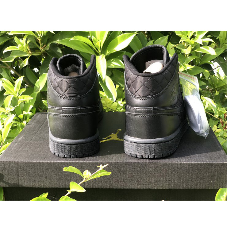 Jordan Air 1 Mid Black Quilted DB6078-001 - DopestKickz