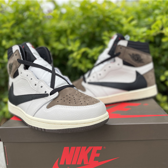 Jordan Travis Scott Air 1 Mocha CD4487-100 - DopestKickz