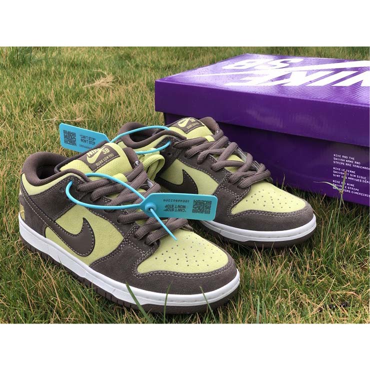 Nike  SB Dunk Low Pro Dark Brown Light Yellow Shoes - DopestKickz