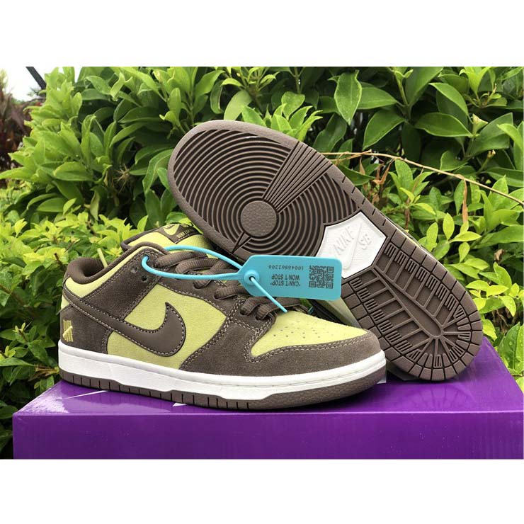 Nike  SB Dunk Low Pro Dark Brown Light Yellow Shoes - DopestKickz