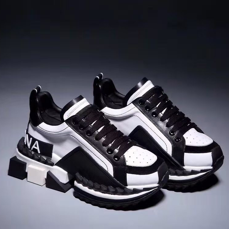 Dolce & Gabbana Super King Two Color Leather Sneakers - DopestKickz