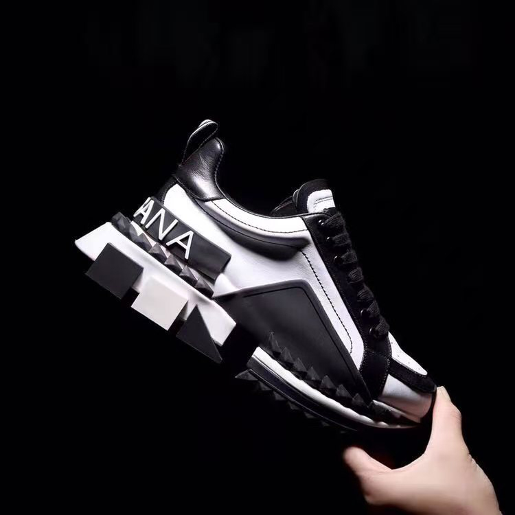 Dolce & Gabbana Super King Two Color Leather Sneakers - DopestKickz