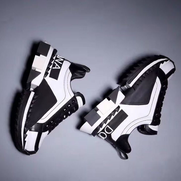 Dolce & Gabbana Super King Two Color Leather Sneakers - DopestKickz