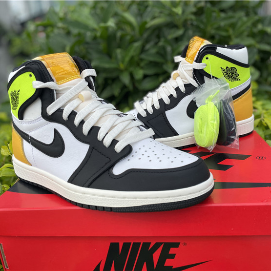 Jordan Air 1 High OG Volt Gold Sail 555088-118 - DopestKickz