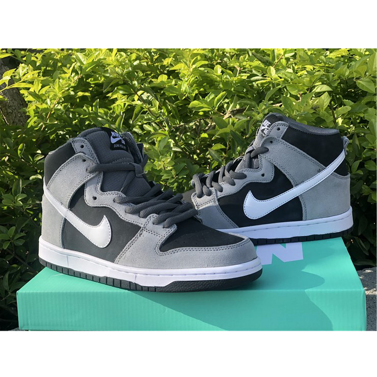 Nike SB Dunk High Pro Dark Grey Black White 854851-010 - DopestKickz