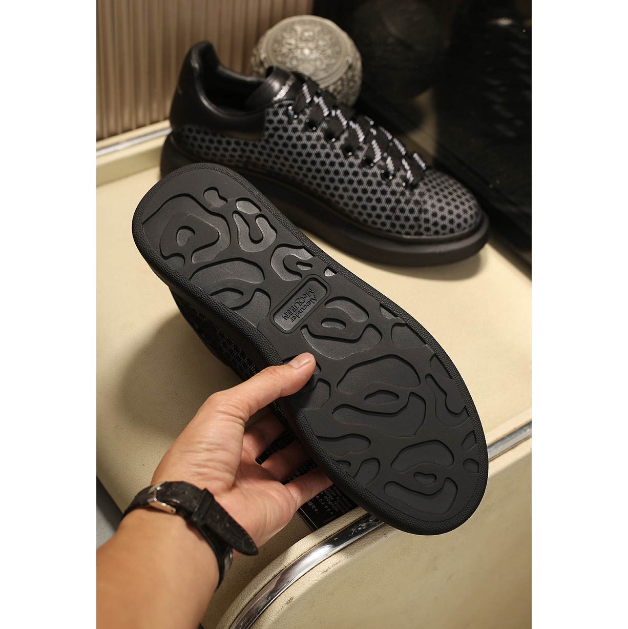 Alexander Mqueen Low Top Sneakers Black - DopestKickz
