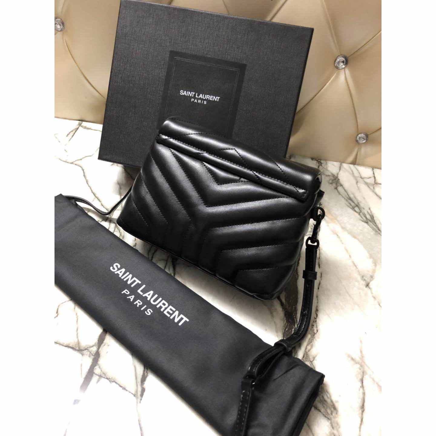 Saint Laurent Black Leather Shoulder Bag  - DopestKickz