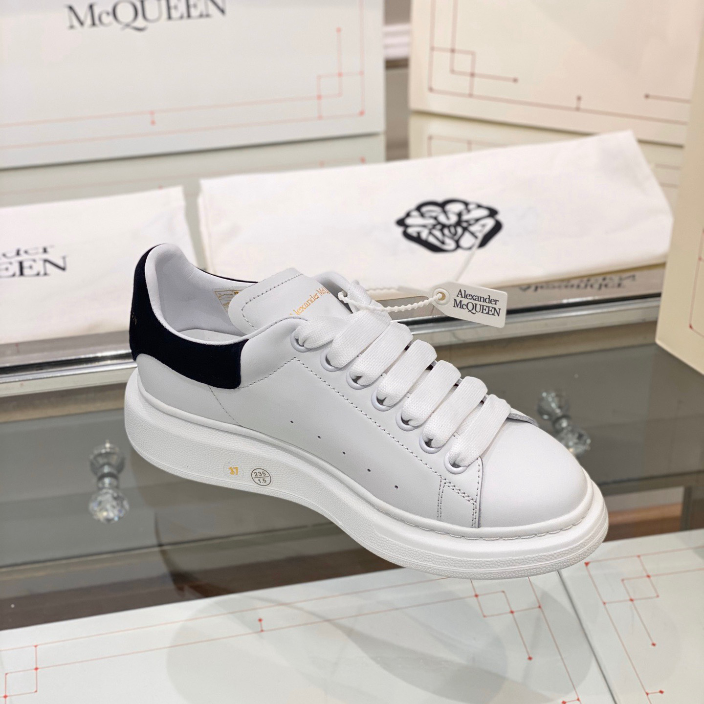 Alexander Mqueen Air Platform Suede Leather Sneakers  - DopestKickz