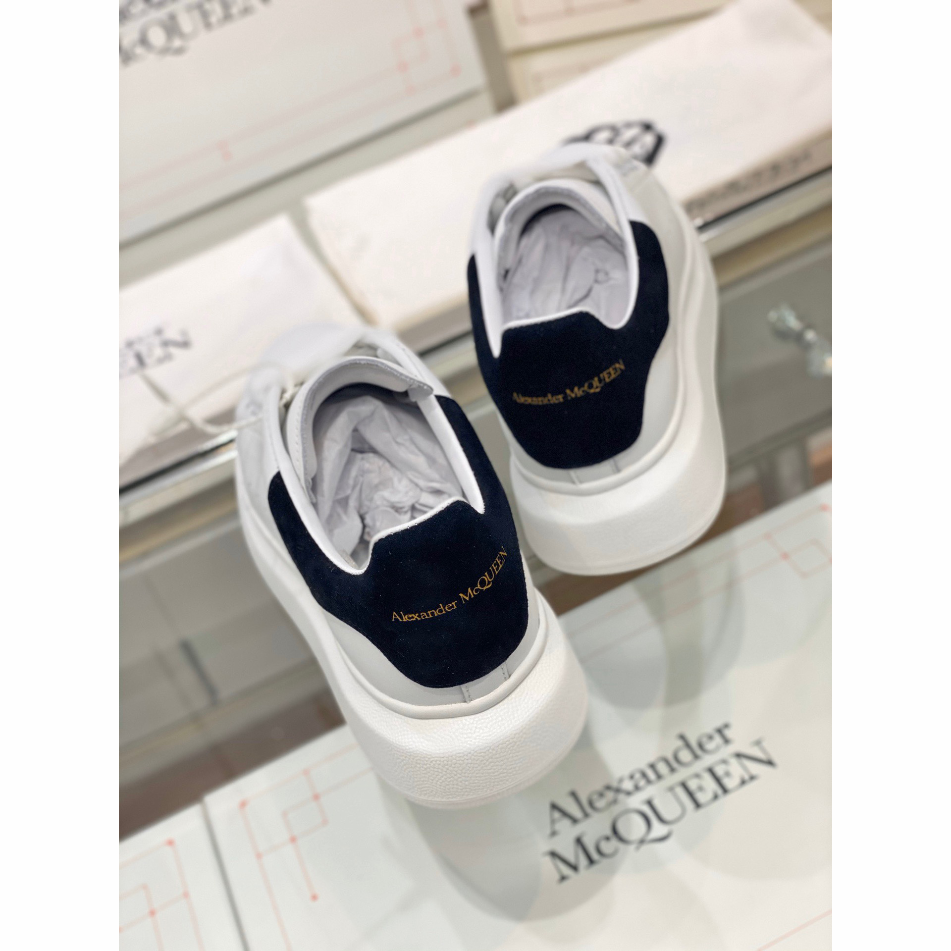 Alexander Mqueen Air Platform Suede Leather Sneakers  - DopestKickz