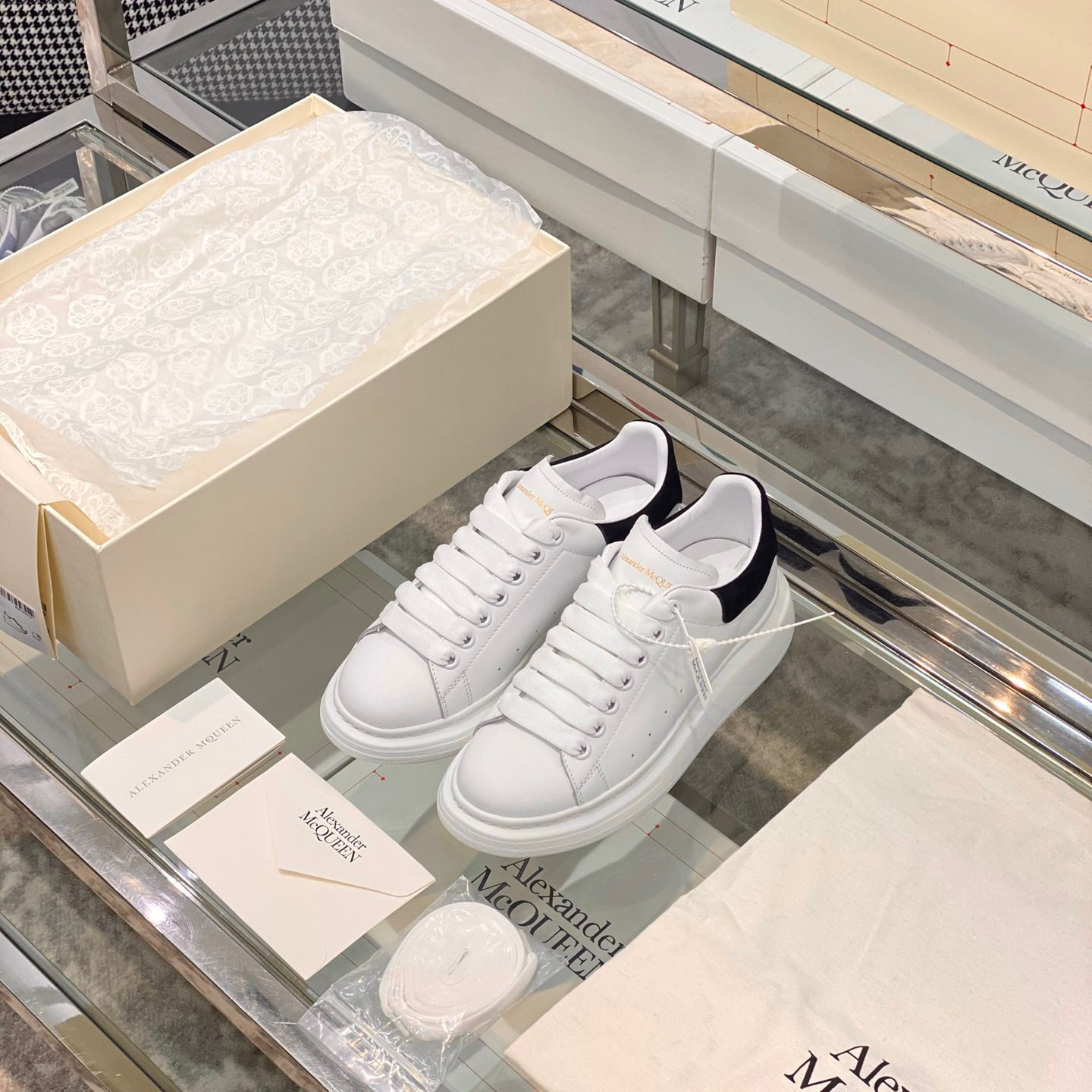 Alexander Mqueen Air Platform Suede Leather Sneakers  - DopestKickz