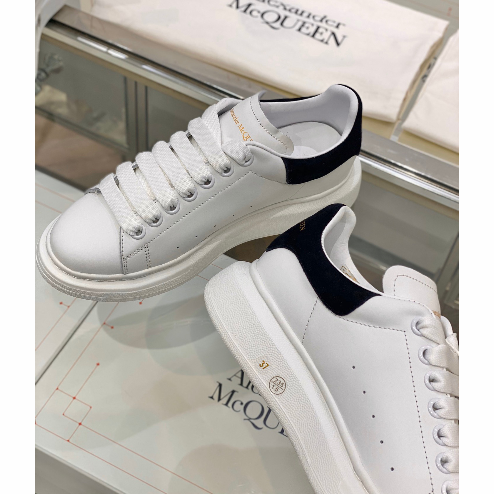 Alexander Mqueen Air Platform Suede Leather Sneakers  - DopestKickz