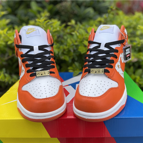 Nike Dunk High Pro SB Supreme Orange Stars - DopestKickz
