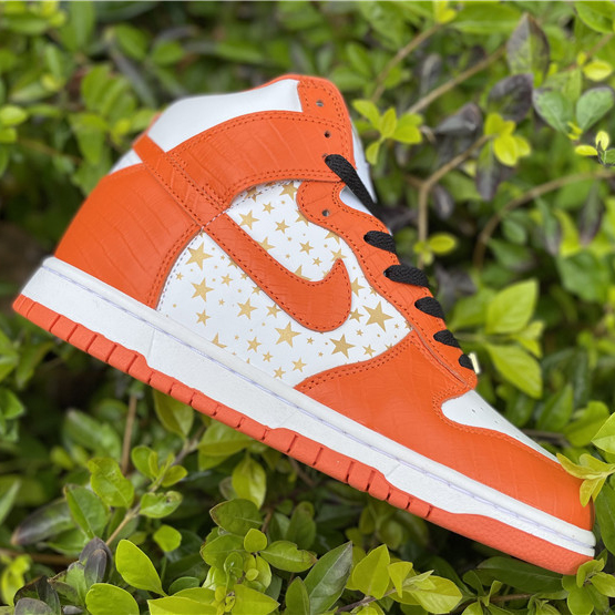 Nike Dunk High Pro SB Supreme Orange Stars - DopestKickz