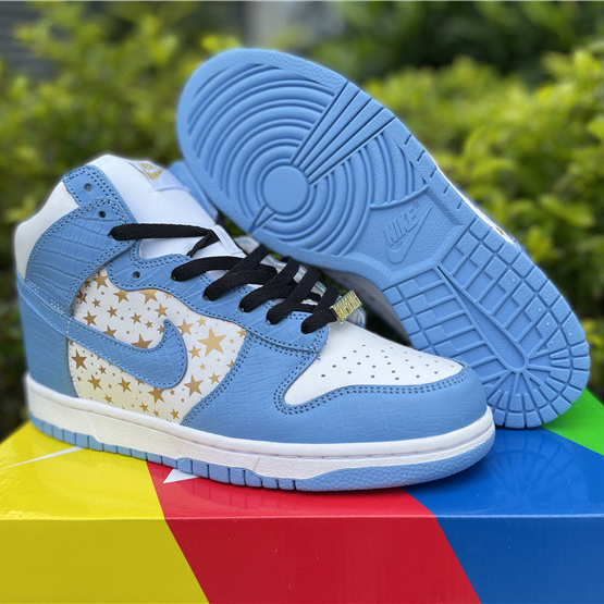 Nike Dunk High Pro SB Supreme Blue Stars 307385-141 - DopestKickz