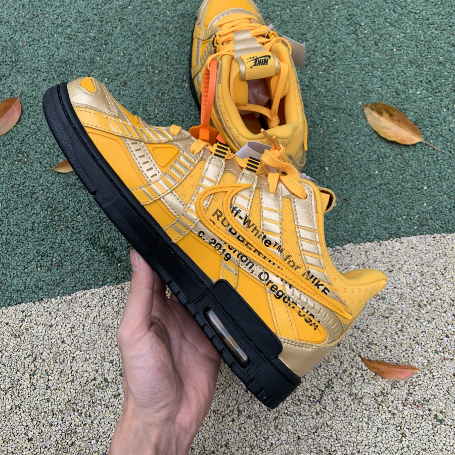 Nike Air Rubber Dunk Off-White University Gold - DopestKickz