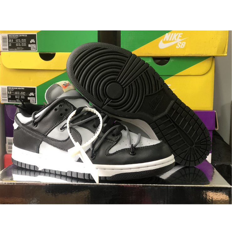 Off-White X Nike Dunk Low Grey Black CT0856-007 - DopestKickz