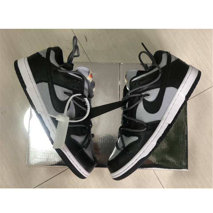 Off-White X Nike Dunk Low Grey Black CT0856-007 - DopestKickz