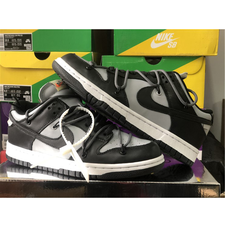 Off-White X Nike Dunk Low Grey Black CT0856-007 - DopestKickz